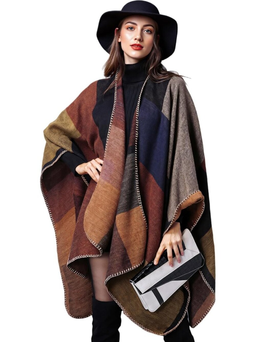 Shawl Wraps For Women - Open Front Ponchos For Women Oversized Pashmina Fashiona